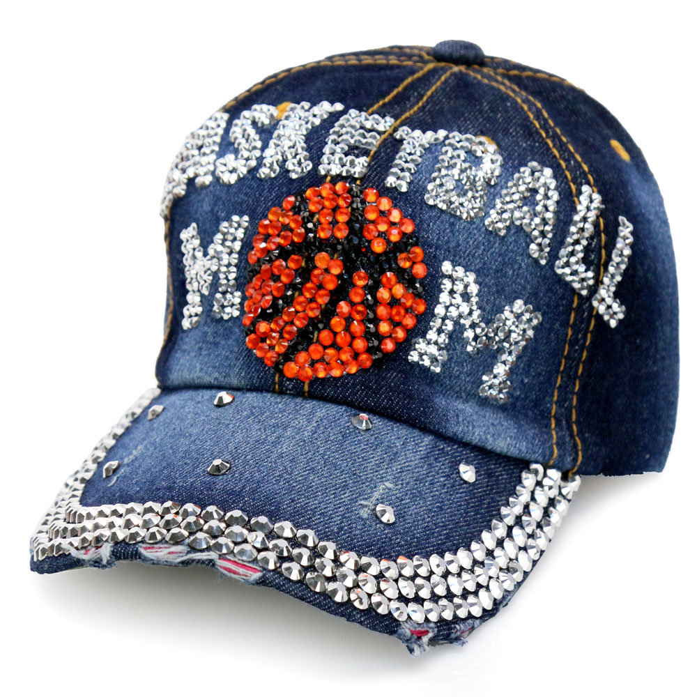 Sports "Basketball MOM" Rhinestone Cap