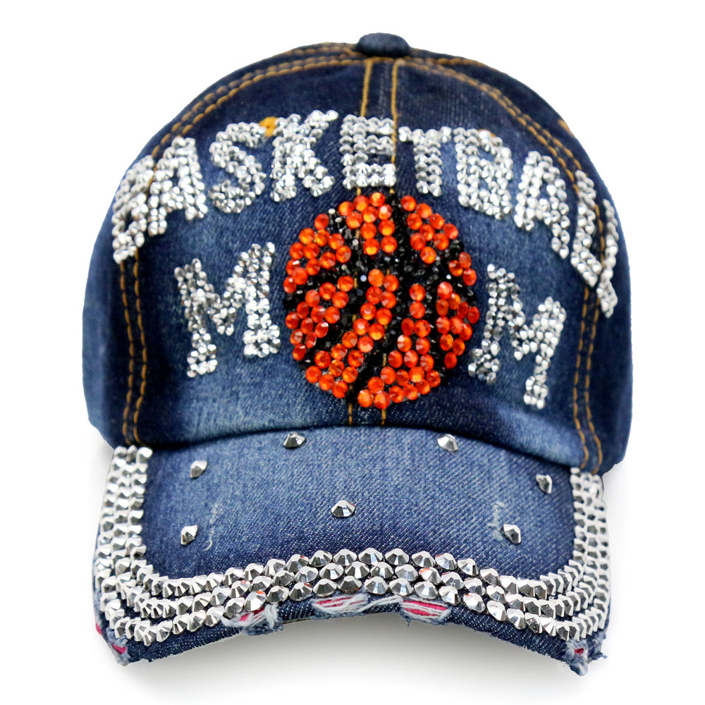 Sports "Basketball MOM" Rhinestone Cap - Image 2