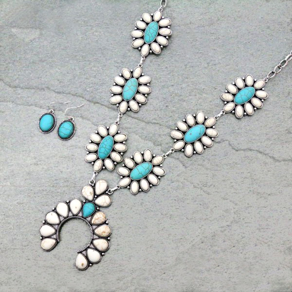 Statement Squash Blossom Necklace Set