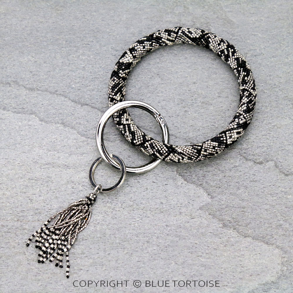 Seed Bead Bangle Key Ring/Bracelet