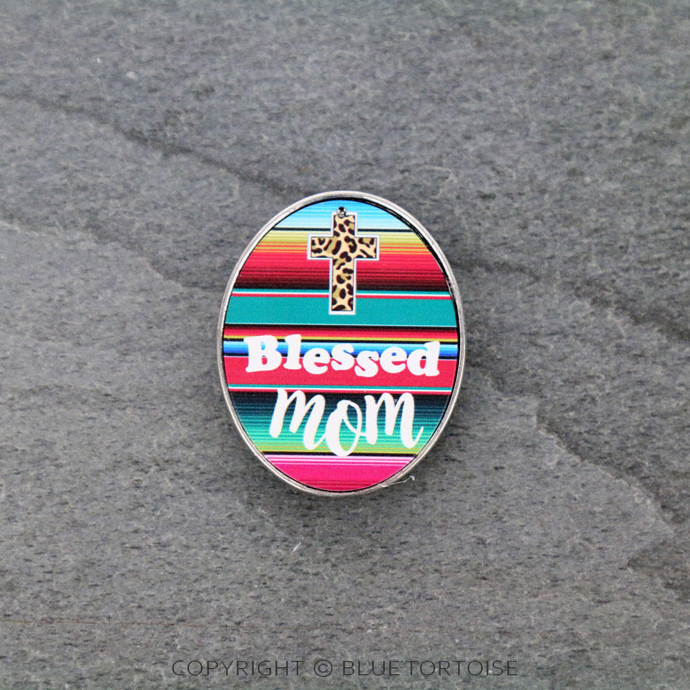 “Blessed mom” Printed Metal Phone Grip and Stand