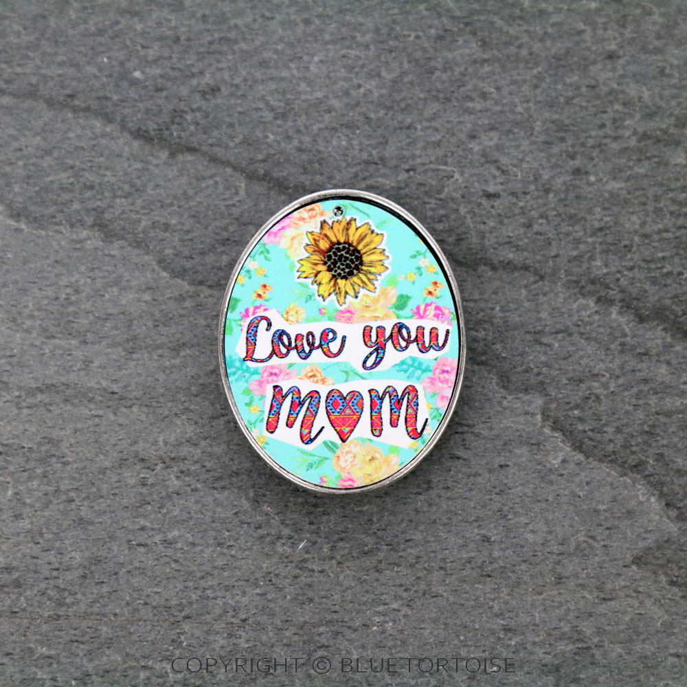 “Love you mom” Printed Metal Phone Grip and Stand