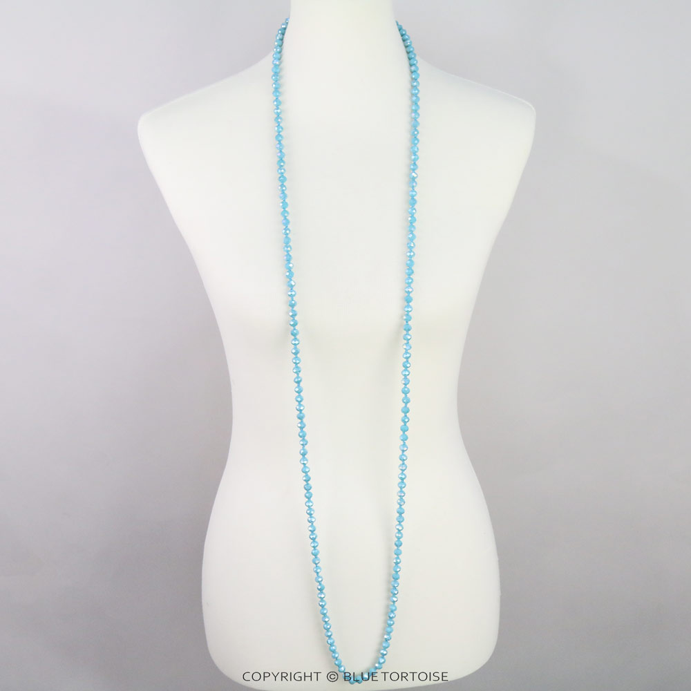 60" Endless Crystal Bead Necklace - Image 2