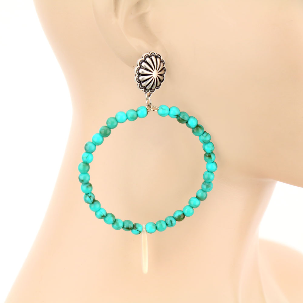 2.5"(65mm) Diameter, 6mm Synthetic Resin Hoop Earrings - Image 2