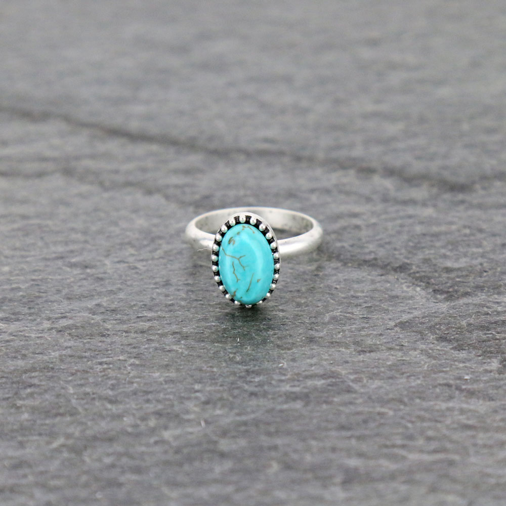 Small! Natural Stone Adjustable Ring