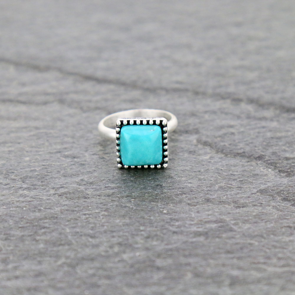 Small! Natural Stone Adjustable Ring