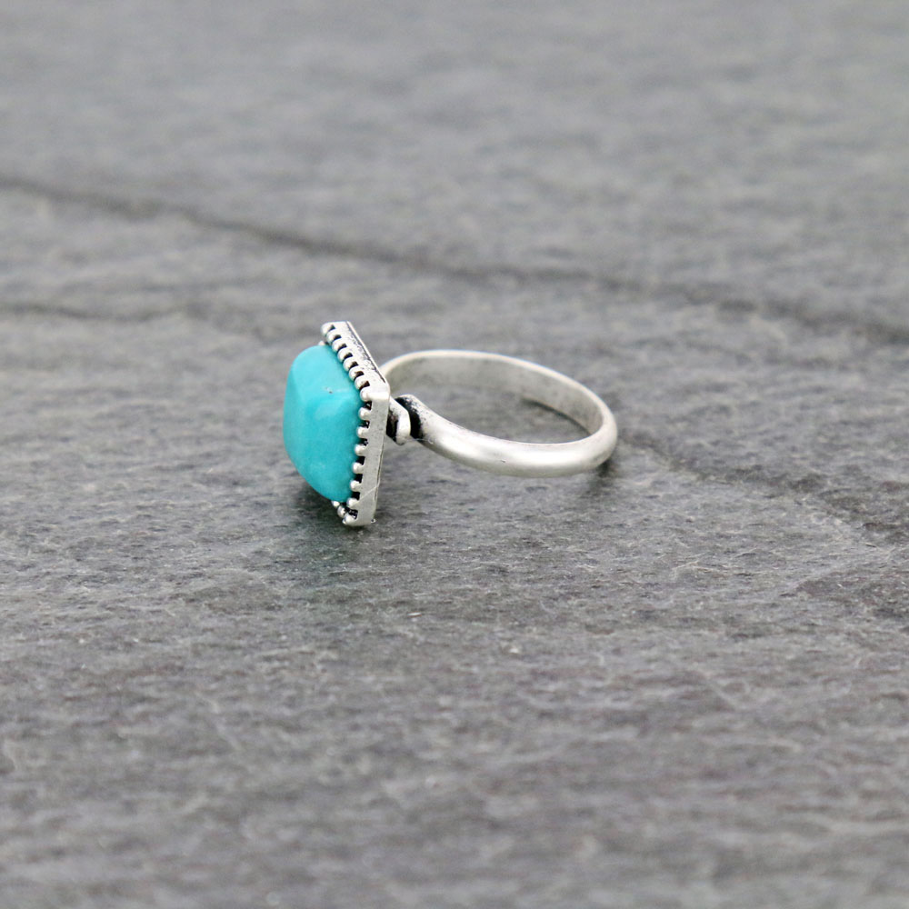 Small! Natural Stone Adjustable Ring - Image 2