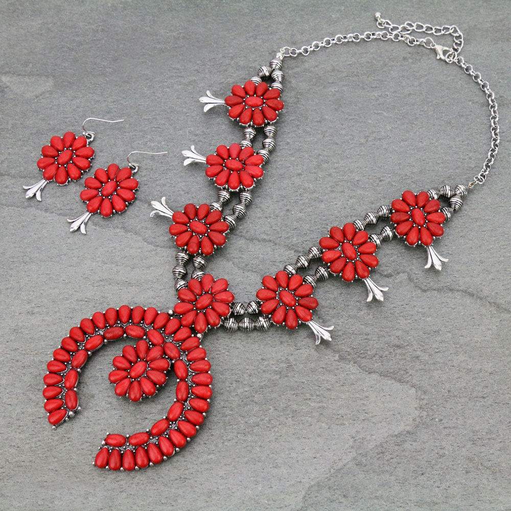 Statement Squash Blossom Necklace Set