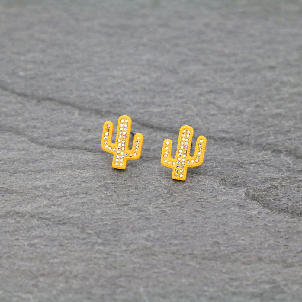 Cactus Stone Stud Earrings