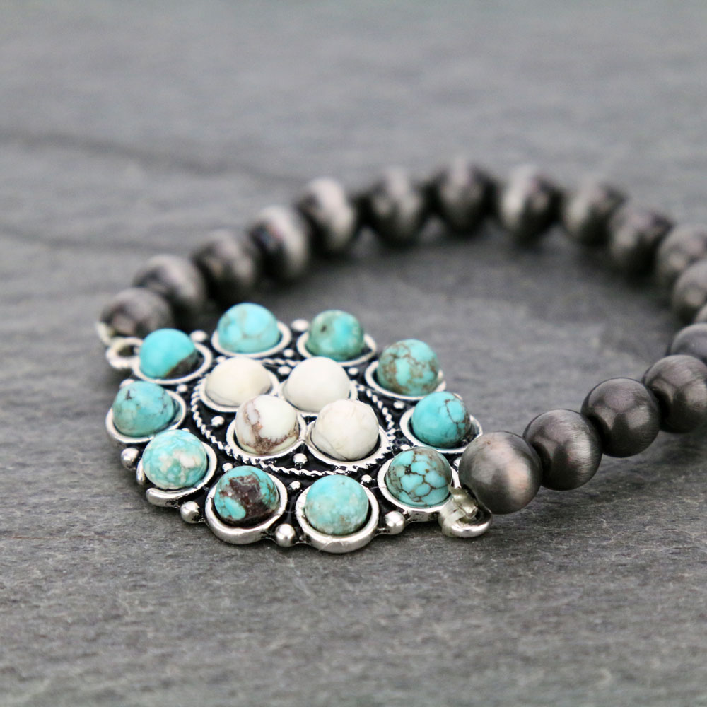 Natural Stone Stretch Bracelet - Image 2