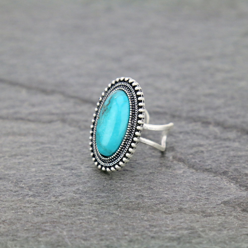 Natural Stone Adjustable Ring - Image 2