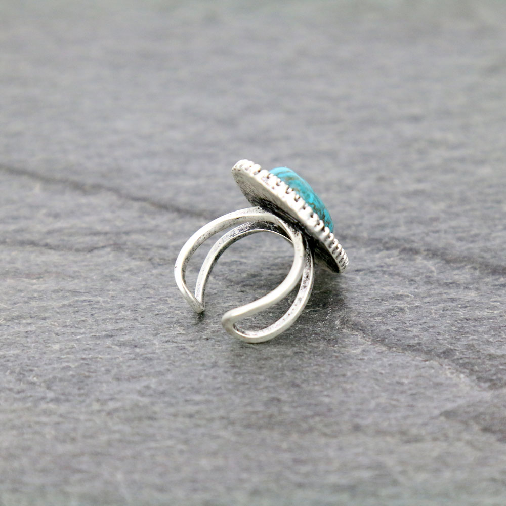 Natural Stone Adjustable Ring - Image 3