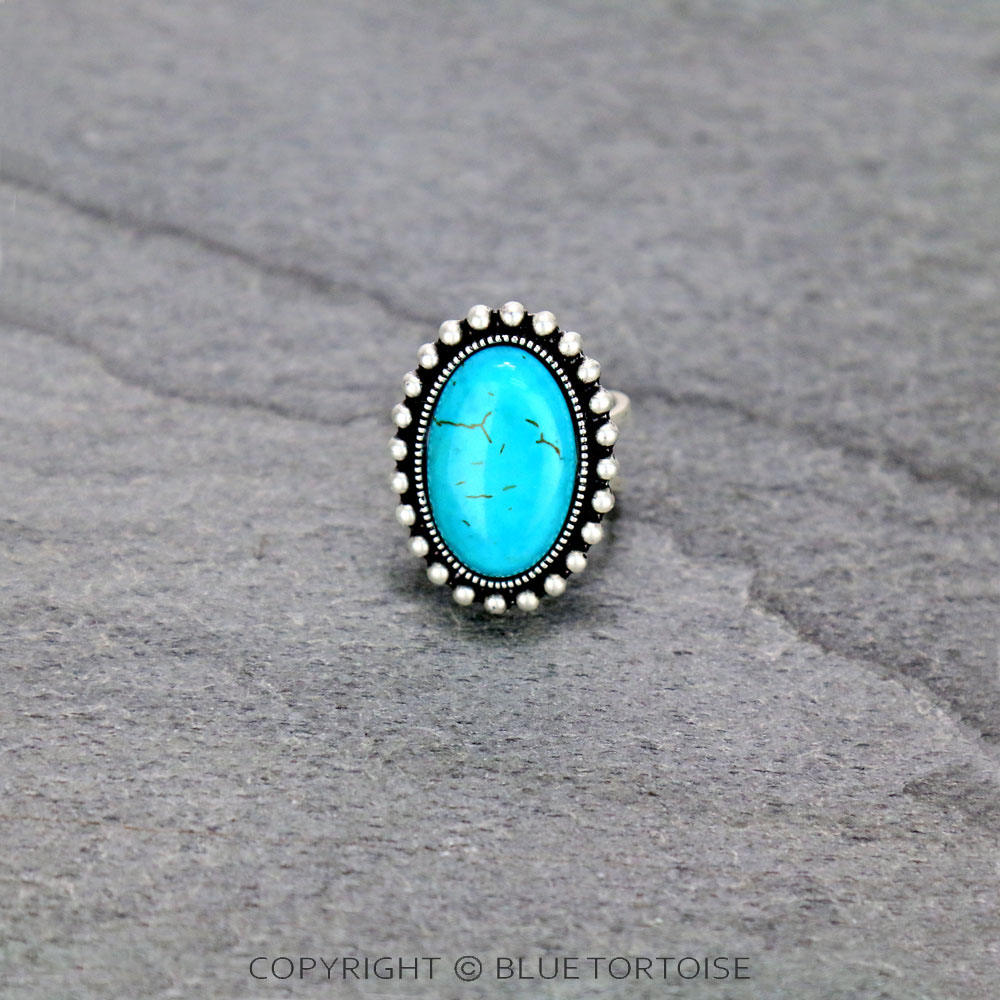 Natural Stone Adjustable Ring