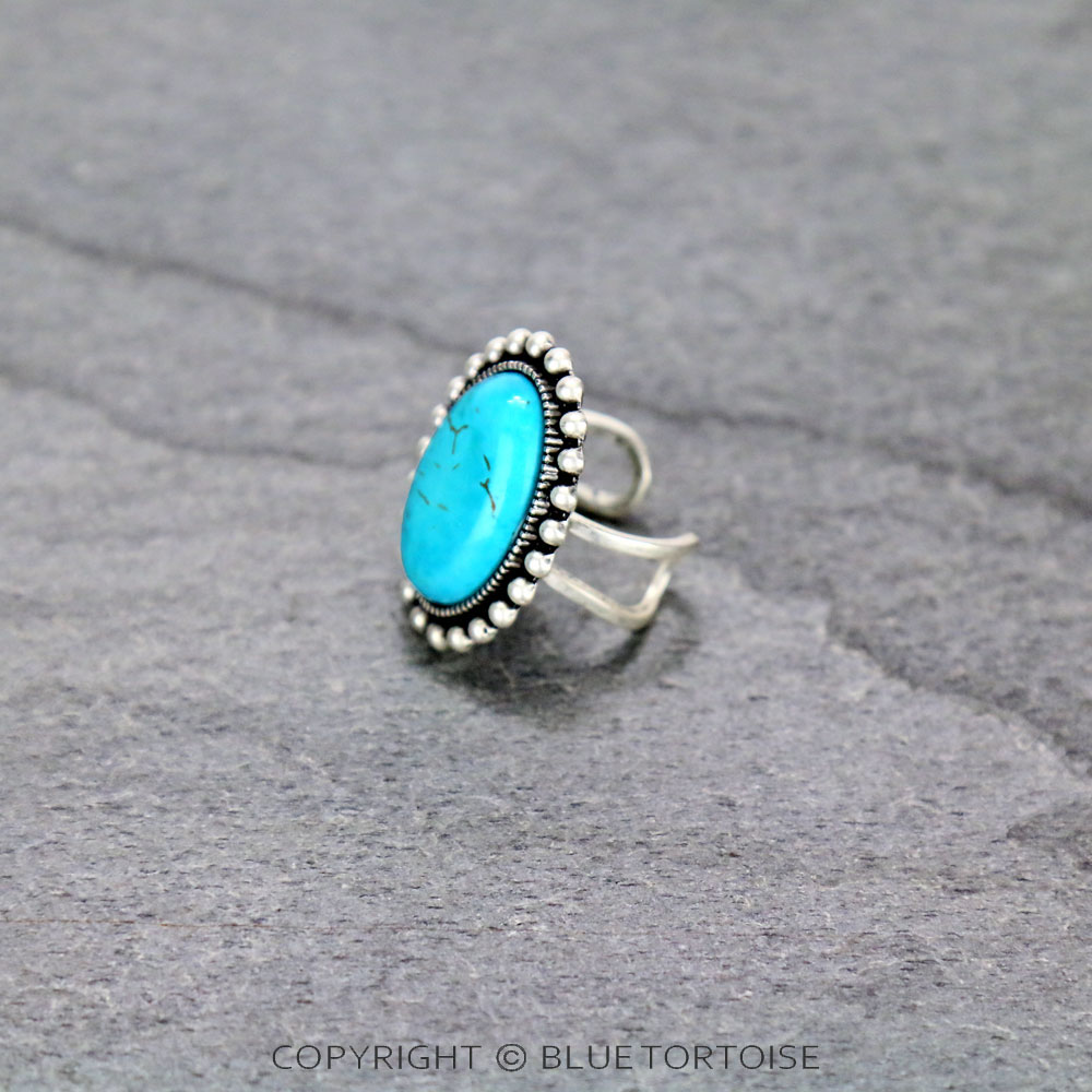 Natural Stone Adjustable Ring - Image 2