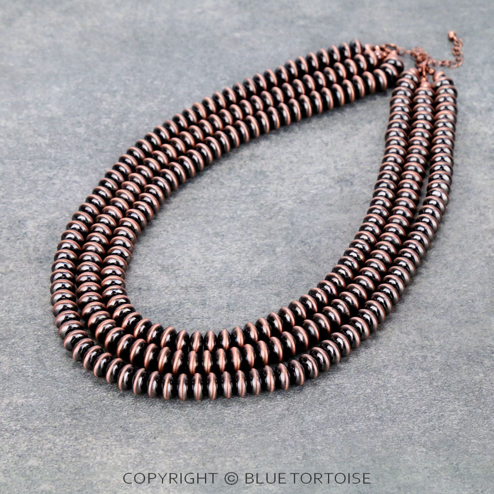 Navajo Style Pearl Layered Necklace