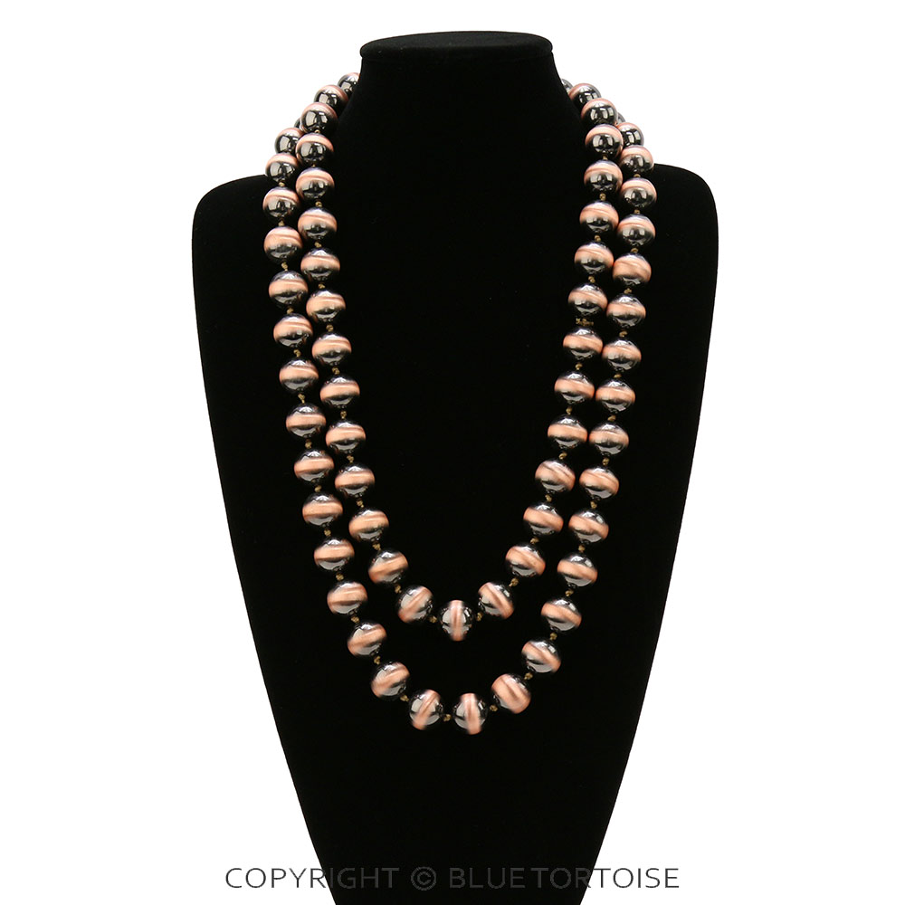 Big Navajo Style Pearl Long Necklace - Image 2