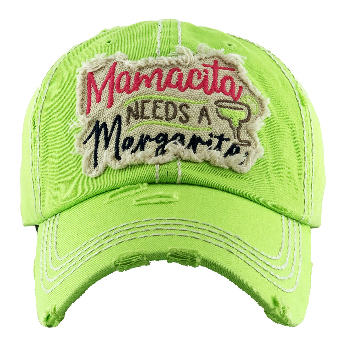 "Mamacita Needs a Margarita" Washed Vintage Ball Cap