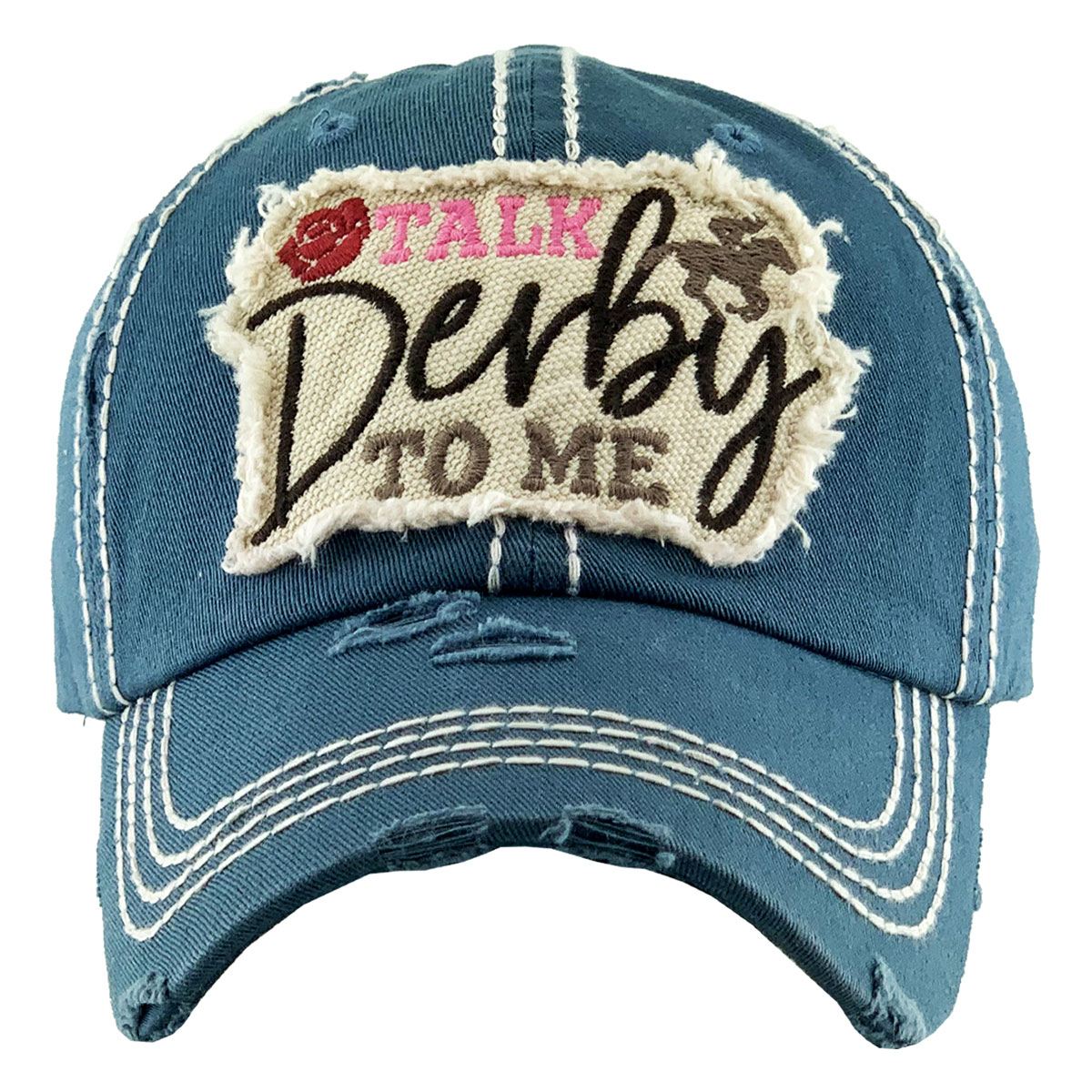"Talk Derby to Me" Washed Vintage Ball Cap