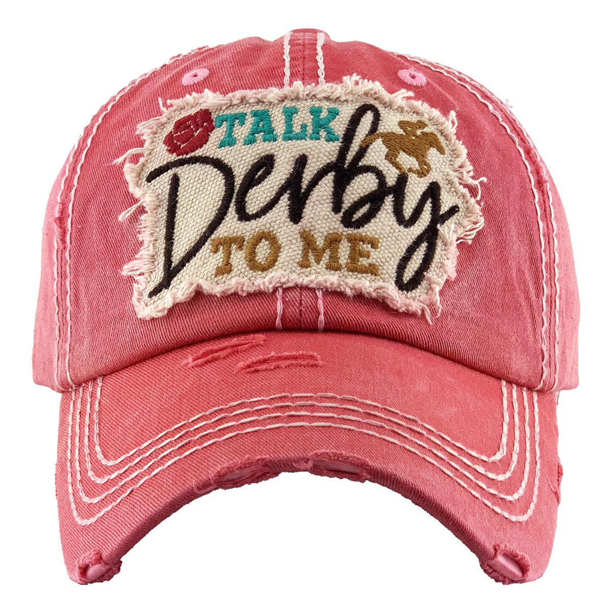 "Talk Derby to Me" Washed Vintage Ball Cap