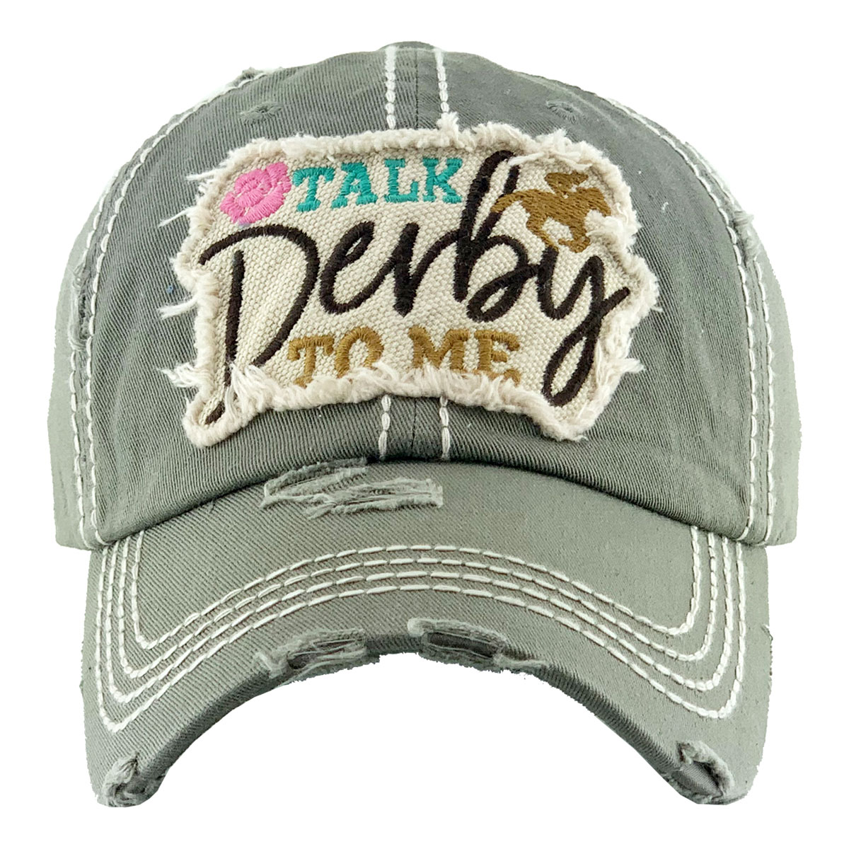 "Talk Derby to Me" Washed Vintage Ball Cap