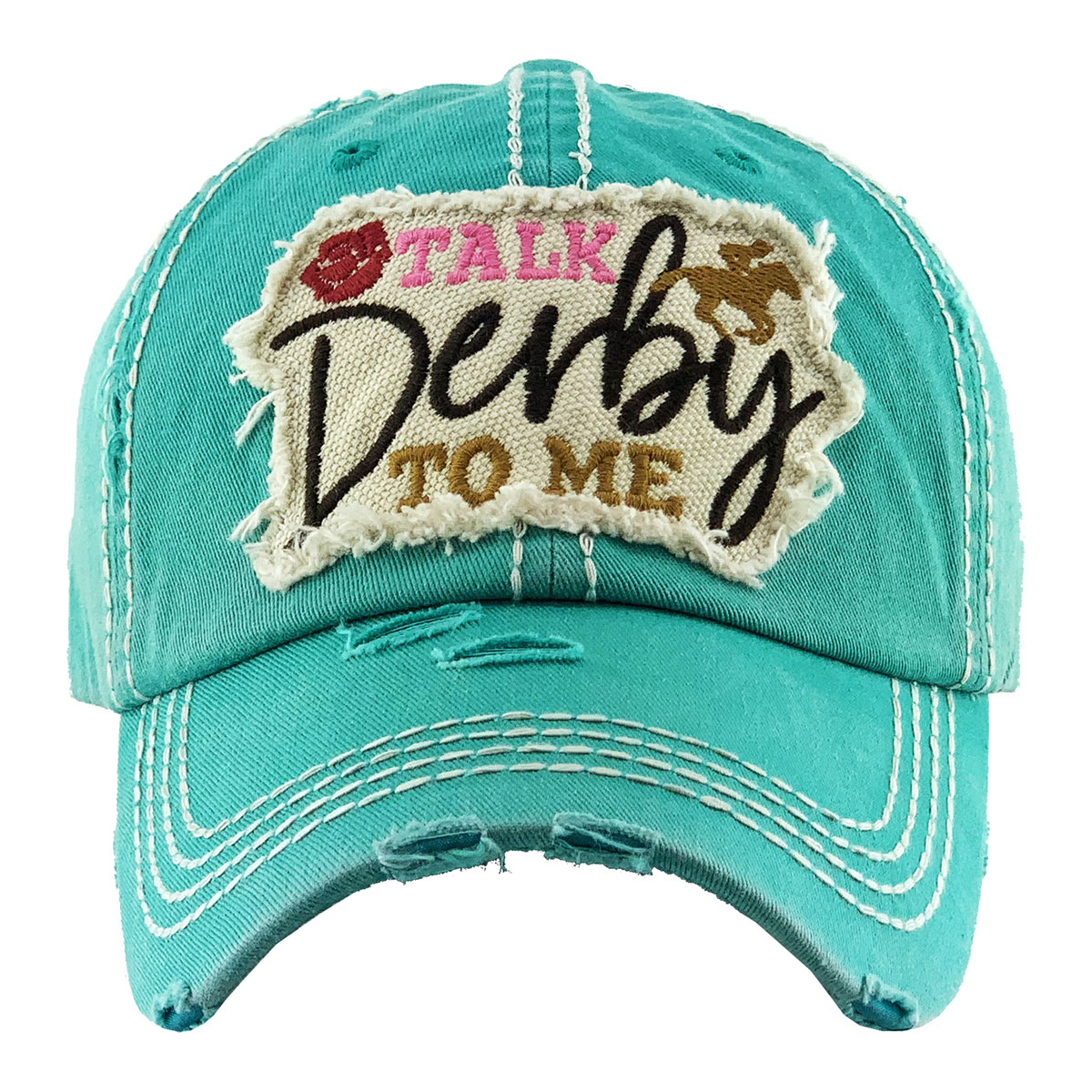 "Talk Derby to Me" Washed Vintage Ball Cap