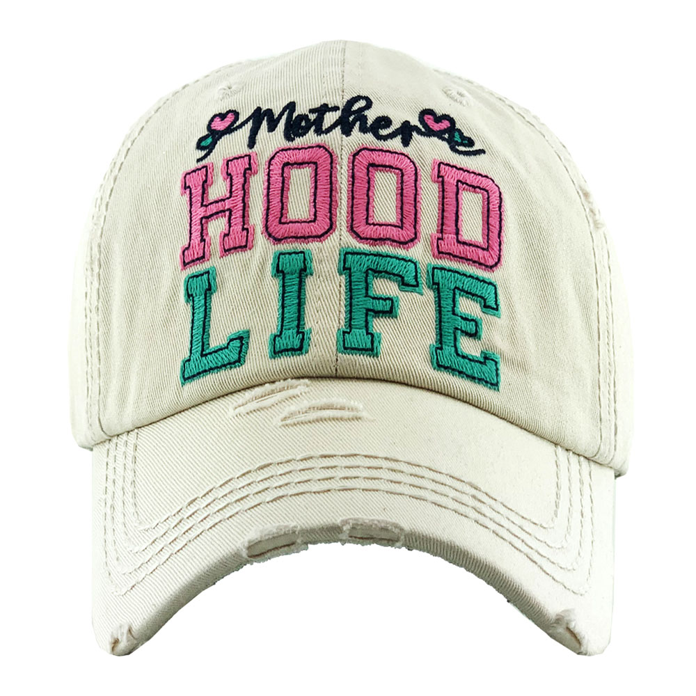 "Motherhood Life" Washed Vintage Ball Cap