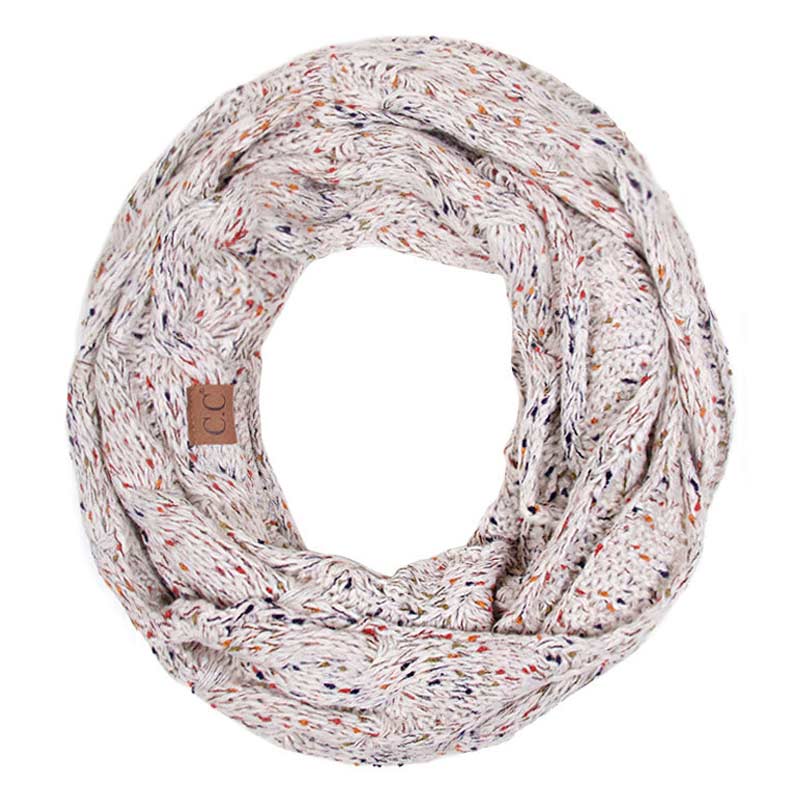 CC Cable Knit Confetti Infinity Scarf