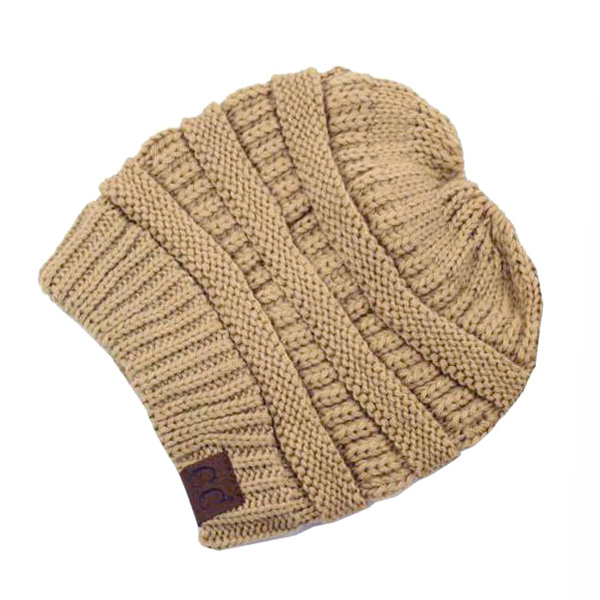 C.C Ribbed Kit Solid Color Beanie Hat