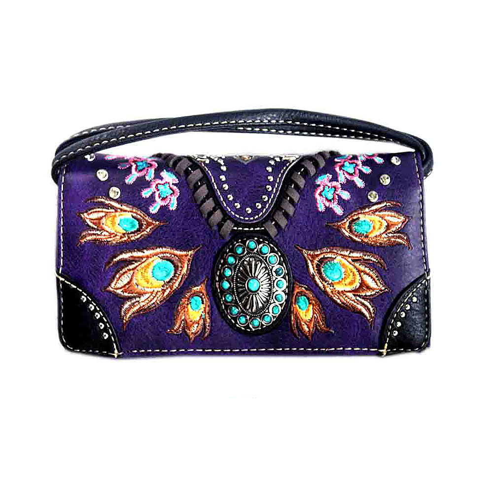 Western Faux Leather with Concho Wallet