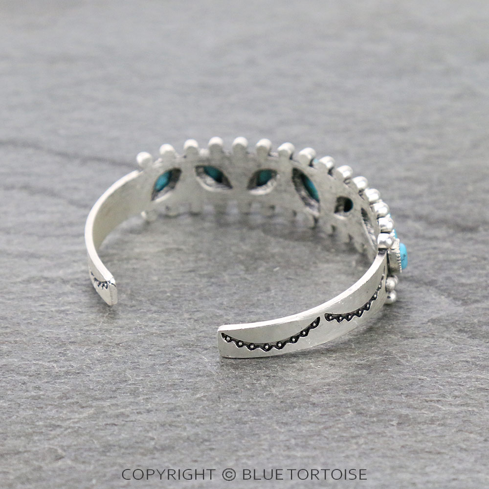 Natural Stone "C" Cuff Bracelet - Image 3