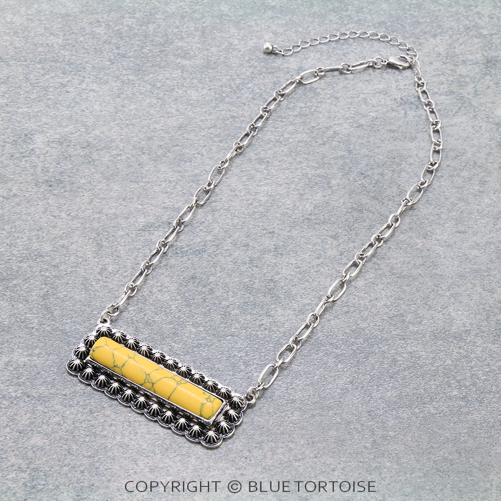 Western Stone Bar Necklace