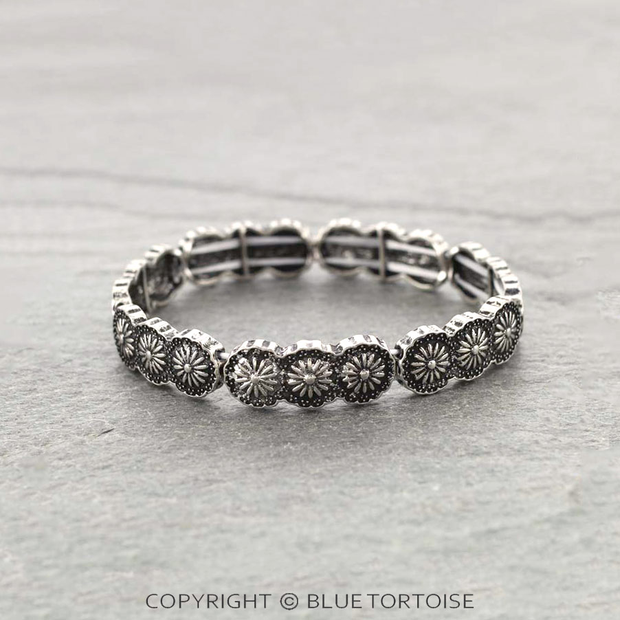 Western Concho Stretch Bracelet