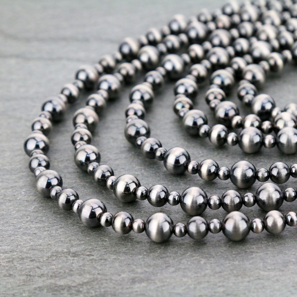 Navajo Style Pearl Layered Necklace Set - Image 3