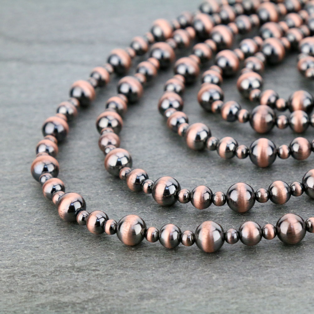 Navajo Style Pearl Layered Necklace Set - Image 3