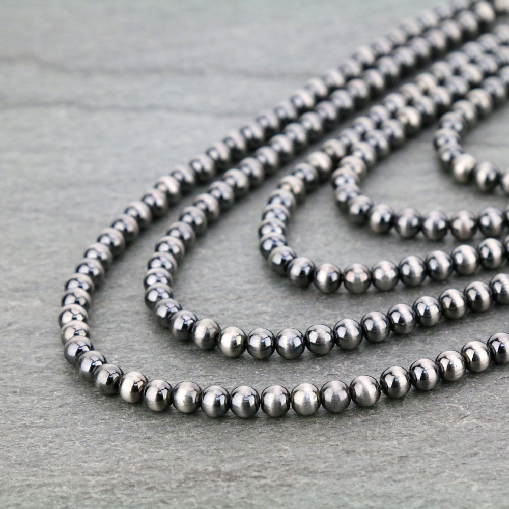 Navajo Style Pearl Layered Necklace Set - Image 3