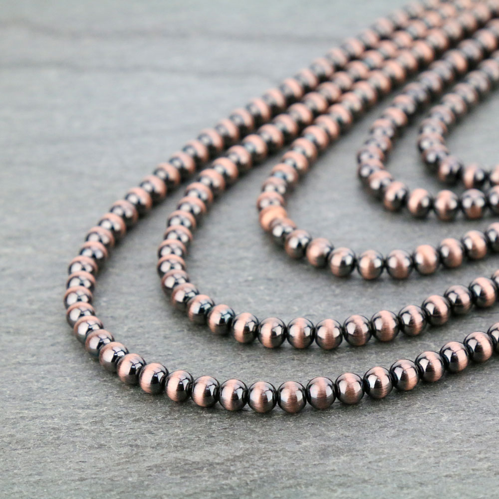 Navajo Style Pearl Layered Necklace Set - Image 3