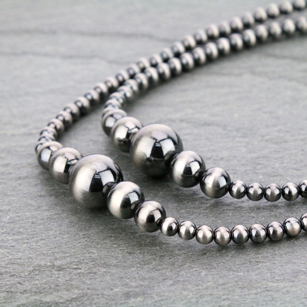 Navajo Style Pearl Layered Necklace Set - Image 3