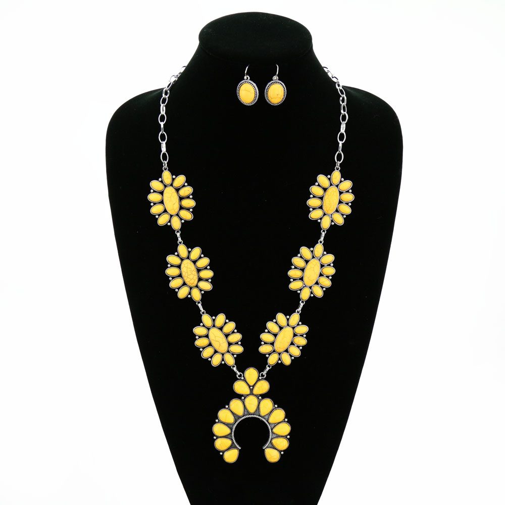 Statement Squash Blossom Necklace Set - Image 2