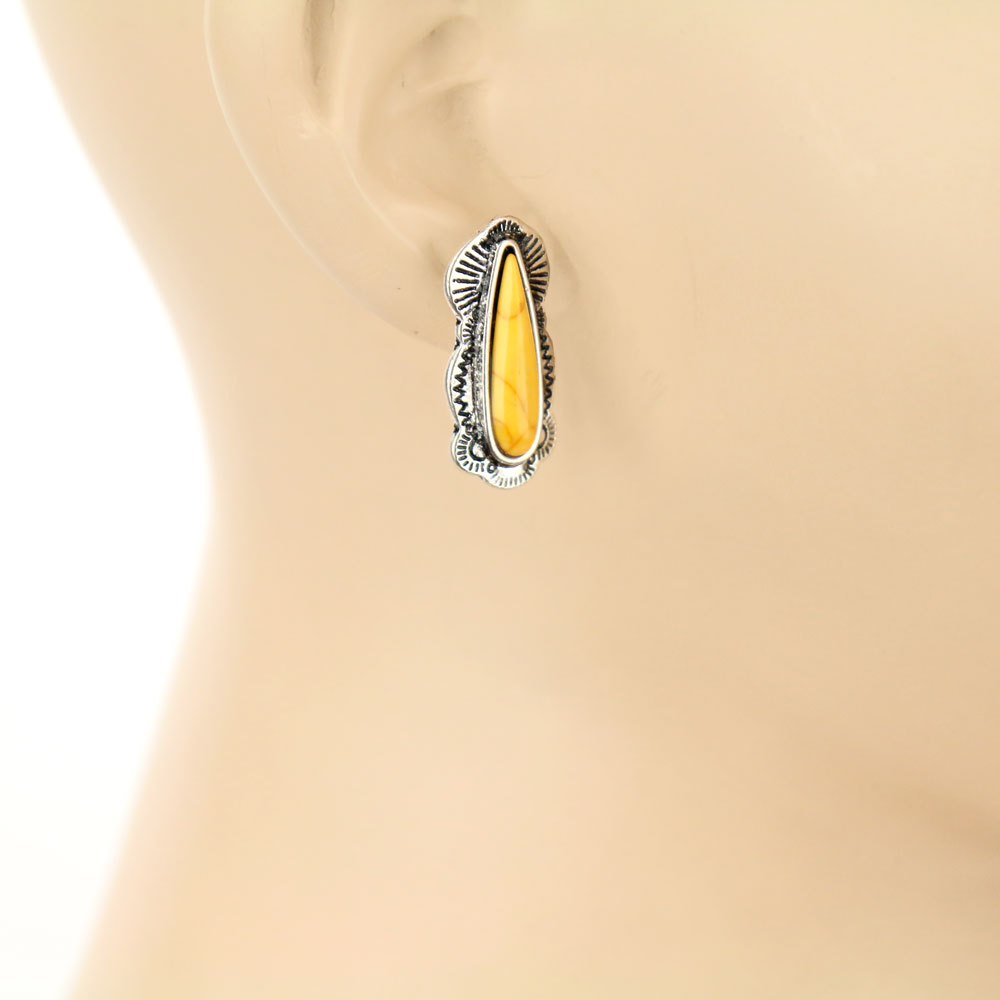 3 Pair Western Turquoise Earring Set - Image 3