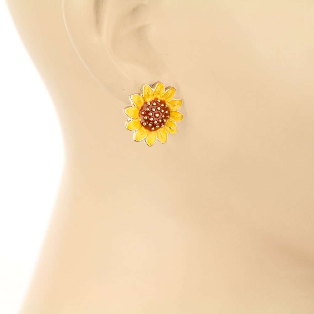 3 Pair Sunflower Earring Set - Image 3