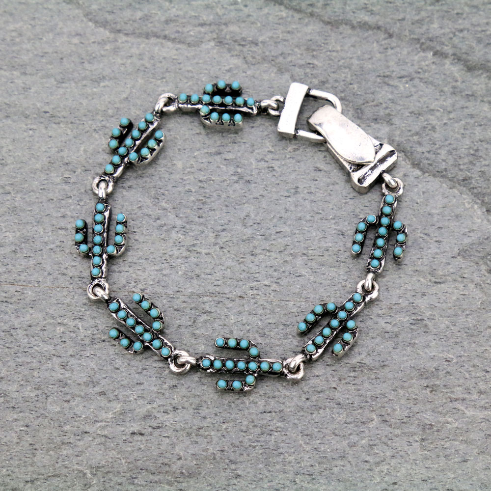 Western Cactus Magnetic Bracelet