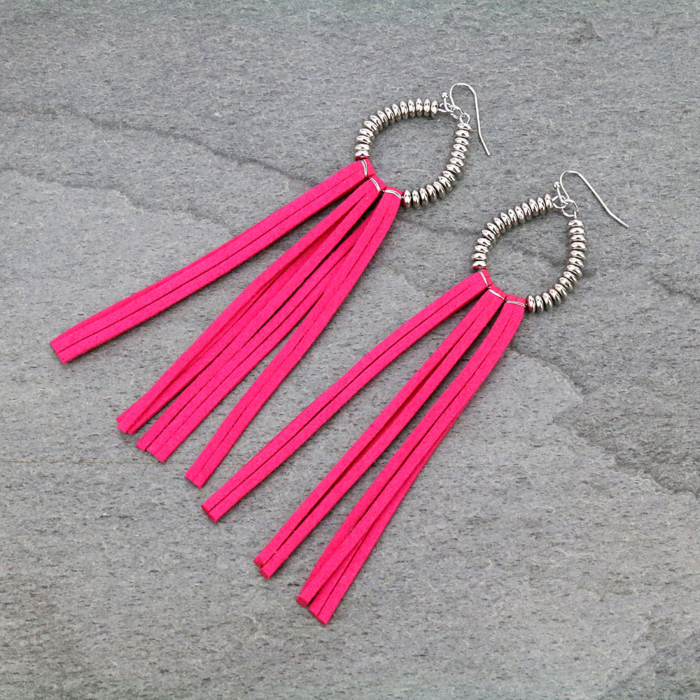 Teardrop Metal Tassel Dangle Earrings