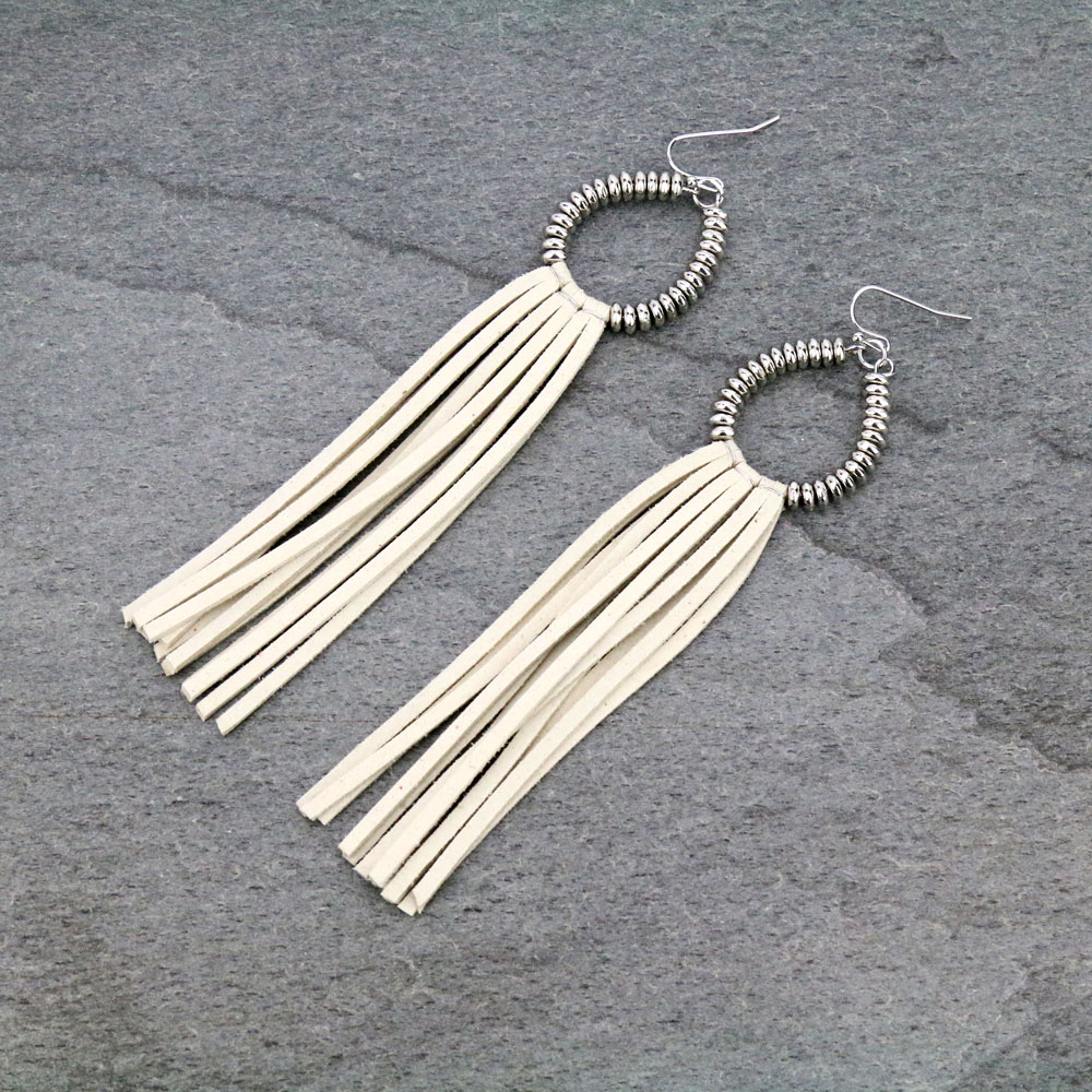 Teardrop Metal Tassel Dangle Earrings