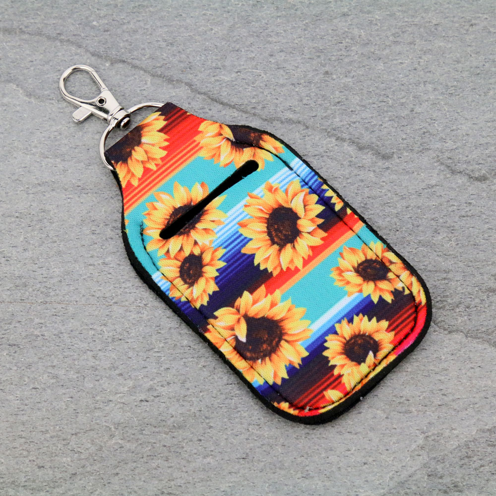 Serape Sunflower Hand Sanitizer Holder