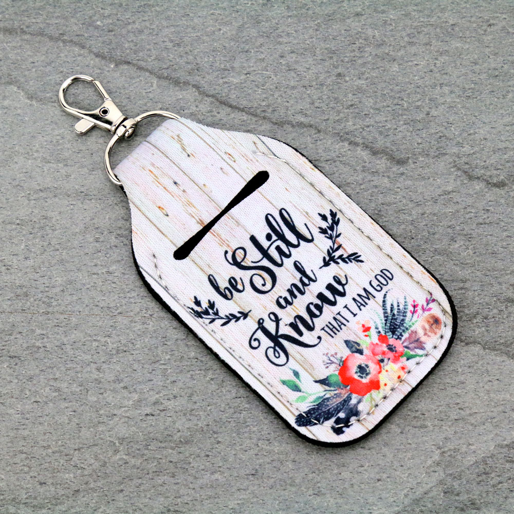 "BE STILL" Hand Sanitizer Holder