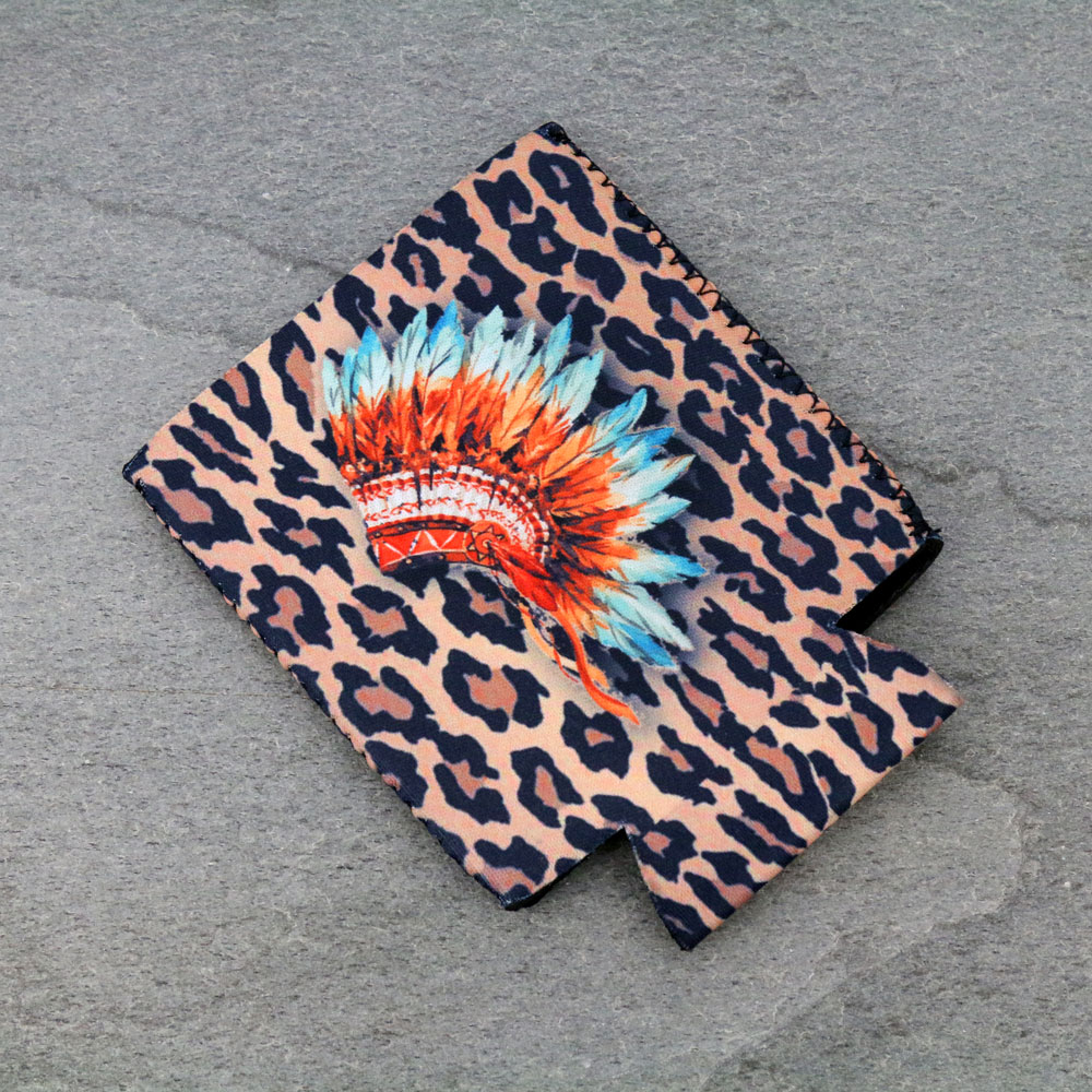 Leopard Indian Style Dress Drink Sleeve/Cooler