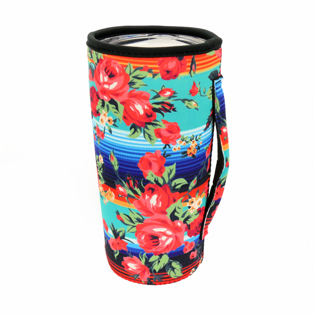 Serape Roses Tumbler Drink Sleeve/Cooler