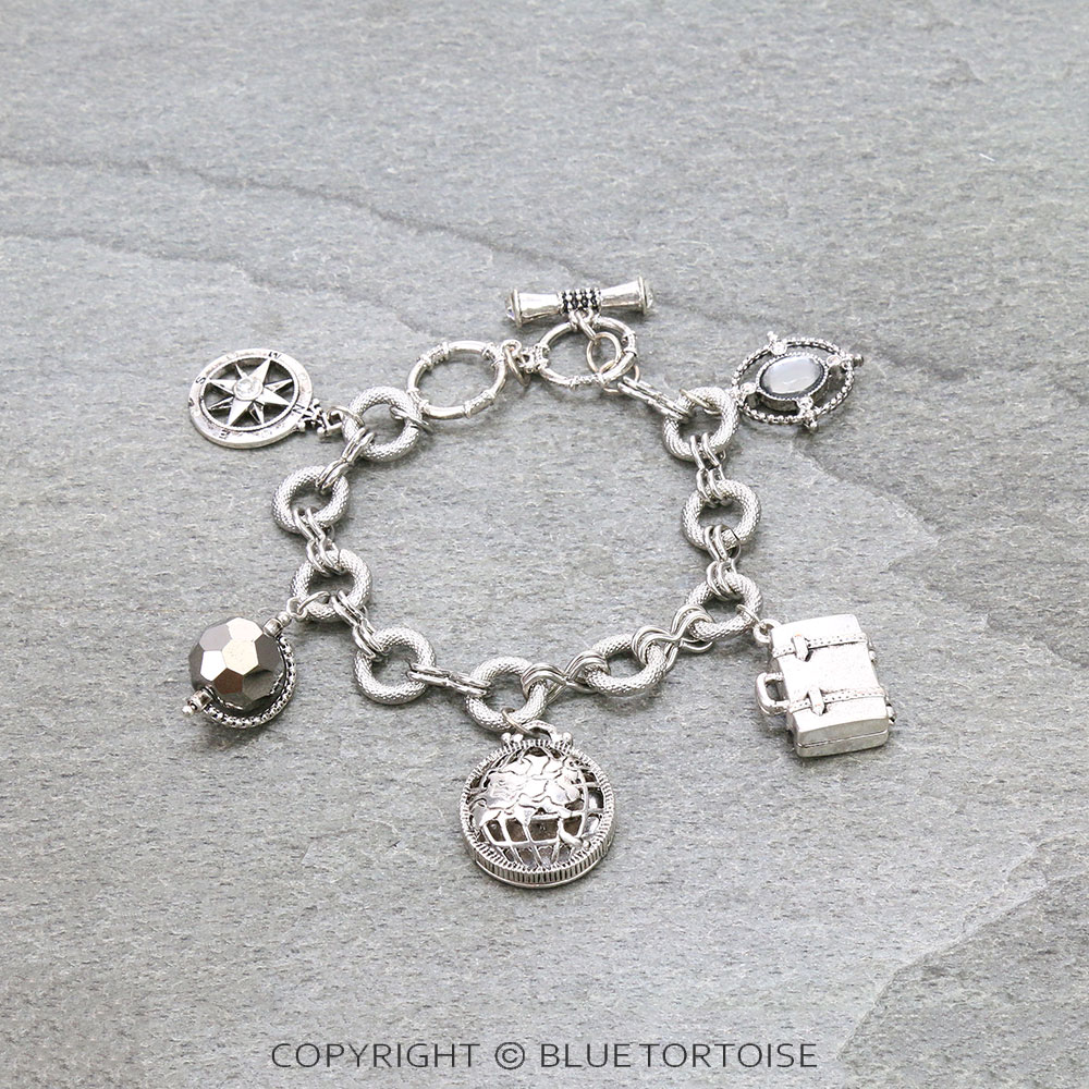 Journey Travel Charm Toggle Bracelet