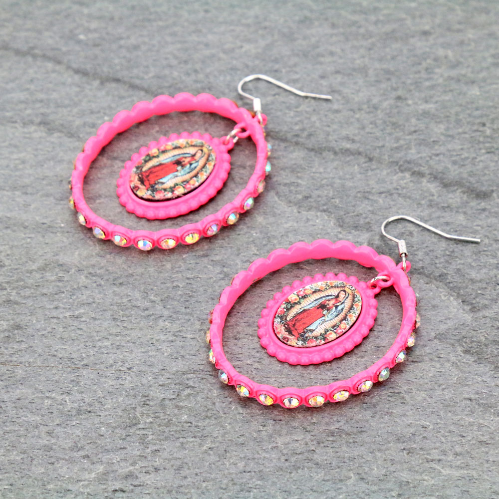 Lady of Guadalupe Dangle Earrings