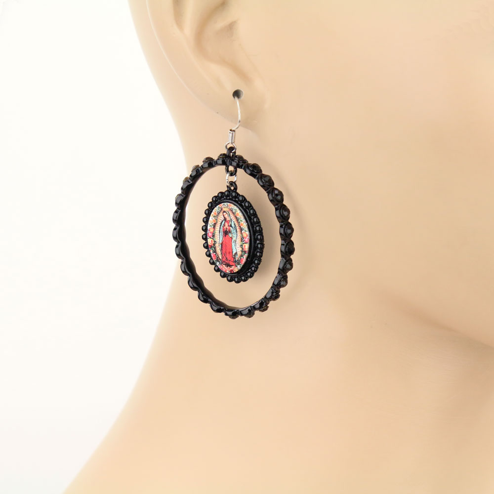 Lady of Guadalupe Dangle Earrings - Image 2